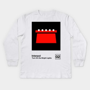 Turn On The Bright Lights / Minimalist Style Graphic Artwork Design Kids Long Sleeve T-Shirt